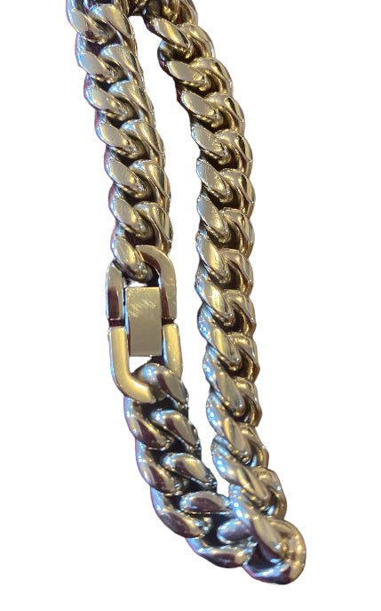 Ragnar 10mm Cuban  link chain and bracket set in gold and silver